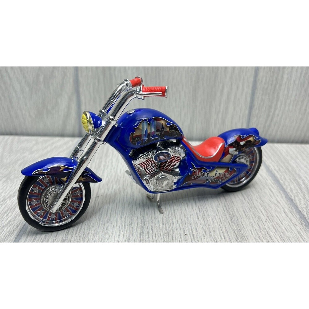 Hamilton Collection United We Stand 9-11-2001 Patriotic Motorcycle Figurine Bike